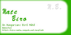 mate biro business card
